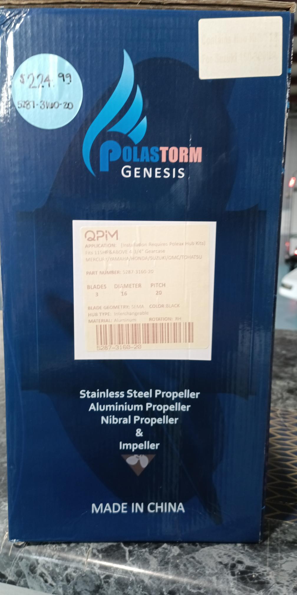 Stainless Steel Propeller Part # 5287-3160-20