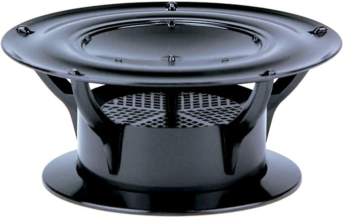 Lippert 360 Siphon RV Roof Vent Cap for Odor Prevention with Universal Fit, Built-in Bug Screen, Black Polycarbonate - 389380