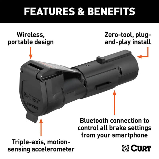 Echo Mobile Trailer Brake Controller, 7-Way, Bluetooth® Smartphone Connection C51180