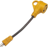 RV Camper Cord Adapter 15A Male to 30A Female 12inch Power Connector