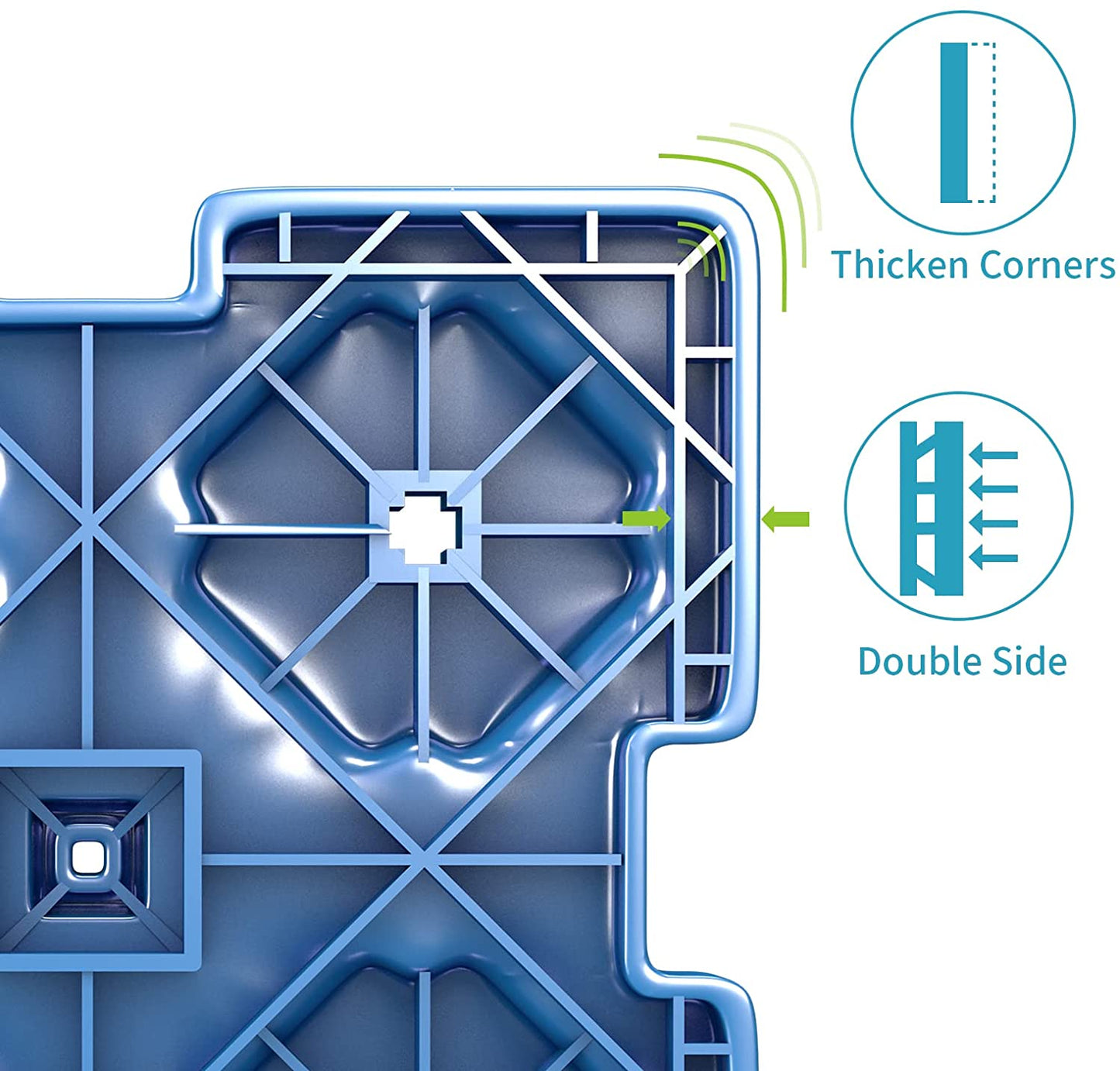 RV Leveling Blocks, 4 Pack Interlocking Leveling Pads with Storage Bag, Thickened Edge Design, Heavy Duty