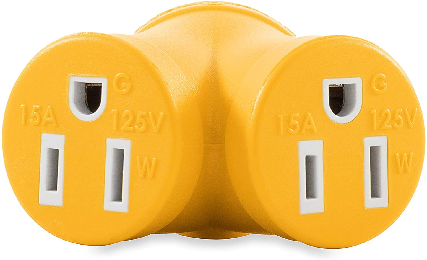 Camco PowerGrip Heavy Duty 3-Prong Generator Adapter (30M/2 x 15F) - Durable Construction for Safe and Simple Use