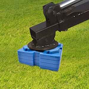 RV Leveling Blocks, 4 Pack Interlocking Leveling Pads with Storage Bag, Thickened Edge Design, Heavy Duty