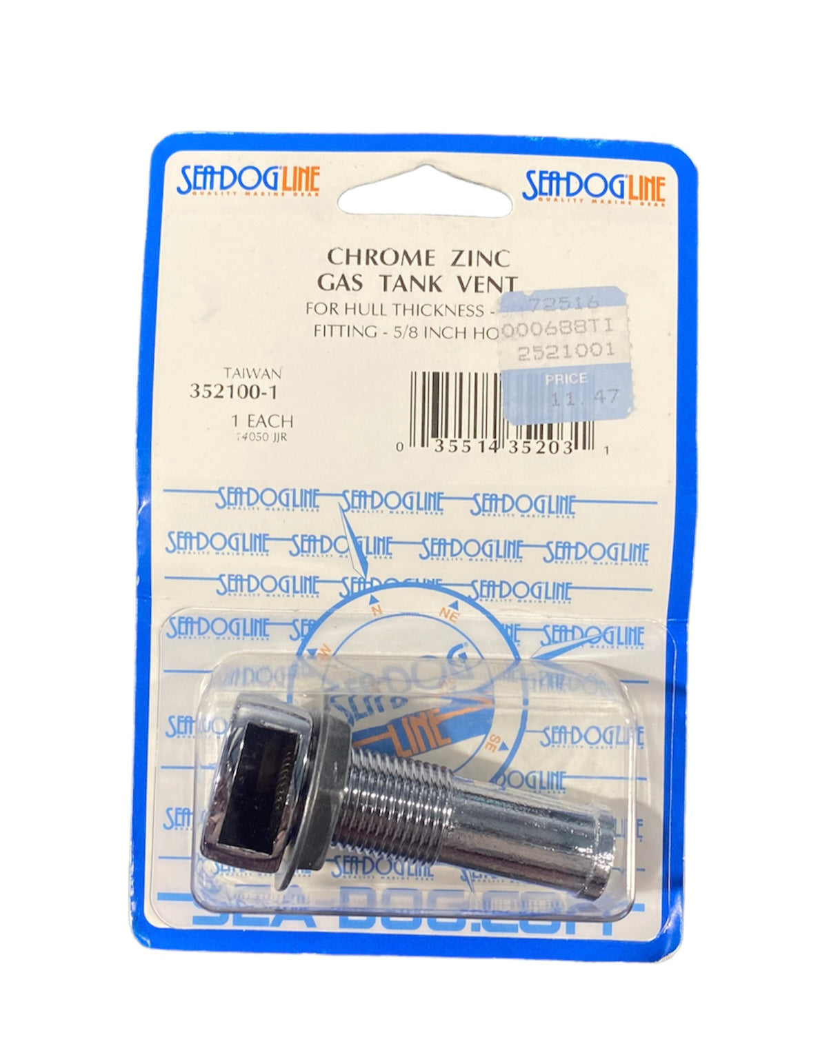 Chrome Zinc Gas Tank Vent